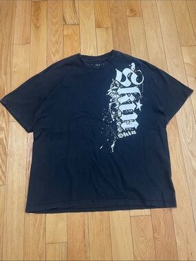 Skin Black Short-Sleeve Tee with White Graphic